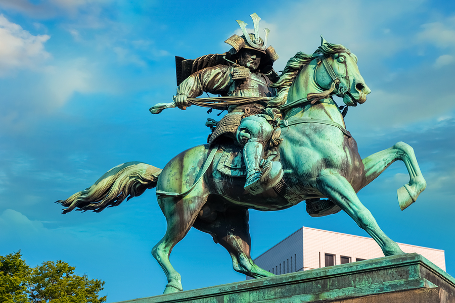 Statue of the Great Samurai Kusunoki Masashige, Tokyo Imperial Palace, Tokyo, Japan