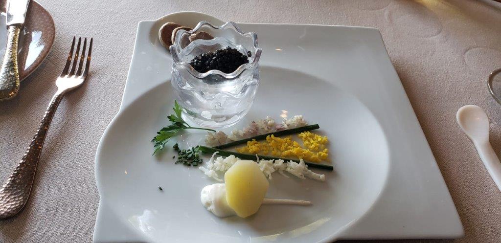 Caviar, La Dame Restaurant, Silver Cloud, Silversea Cruises, Antarctica