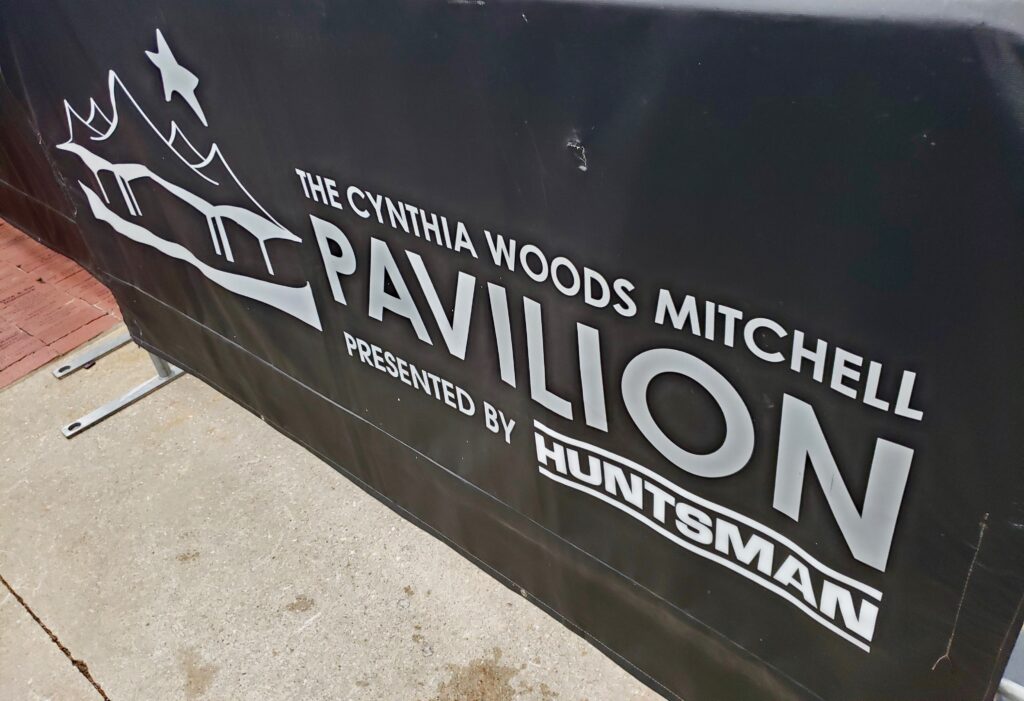 Sign, Cynthia Woods Mitchell Pavilion, The Woodlands, Houston, Texas