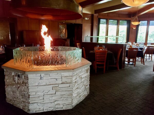 Indoor Fire Pit Kirby's Steakhouse The Woodlands Houston Texas