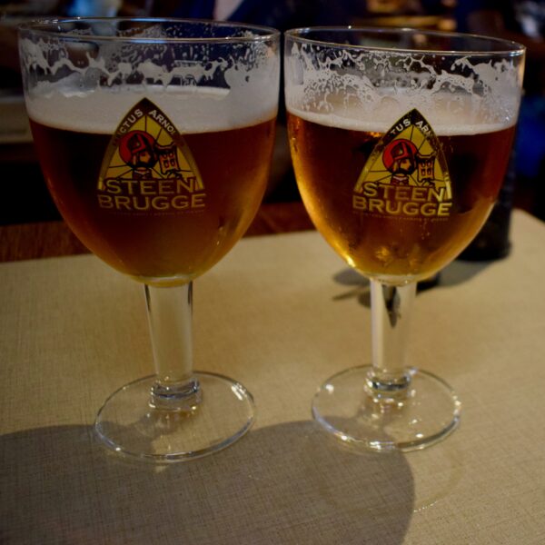 Beers, Vivaldi Restaurant, Bruges, Belgium