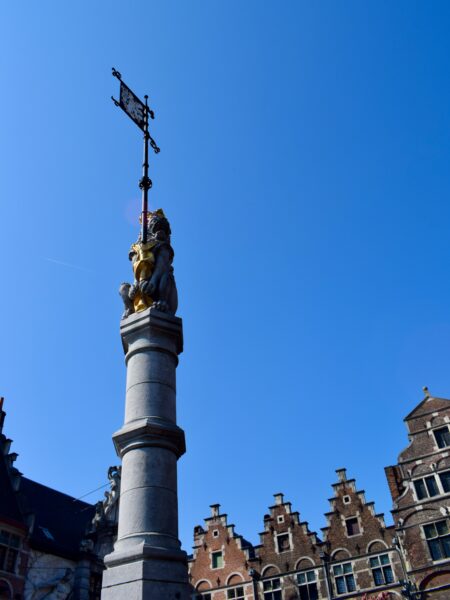 Flemish Lion, St. Veerleplein Square, Ghent, Belgium