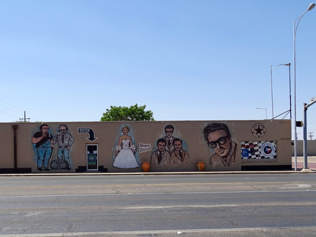 Buddy Holly and the Crickets Mural, Buddy Holly Avenue, Lubbock, Texas