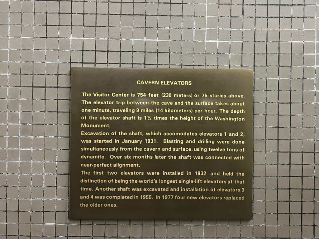 Elevators Explanation, Carlsbad Caverns, New Mexico