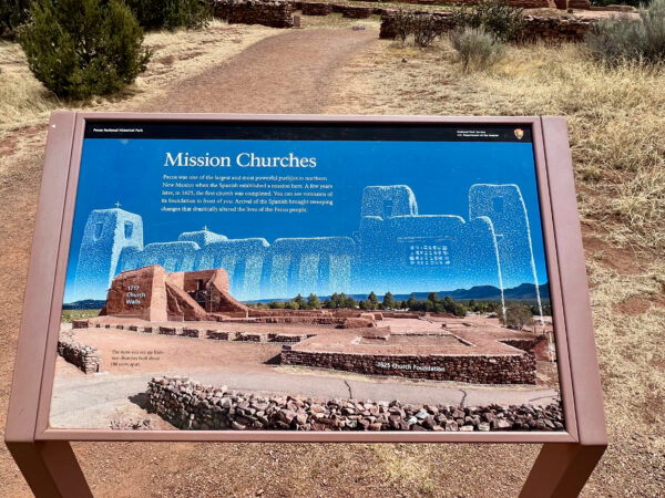 Mission Churches Sign, Pecos National Historical Park, New Mexico